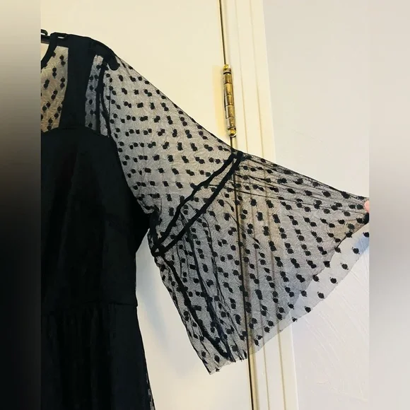 Cocktail style Lane Bryant black polka dot dress - Picture 2 of 6